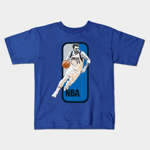 Luka Doncic NBA Kids T-Shirt by awangwidyatama